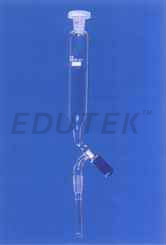 DROPPING FUNNEL, CYLINDRICAL WITH SOCKET & STOPPER, PTFE NEEDLE VALVE STOPCOCK (ROTAFLO), STEM WITH 

CONE